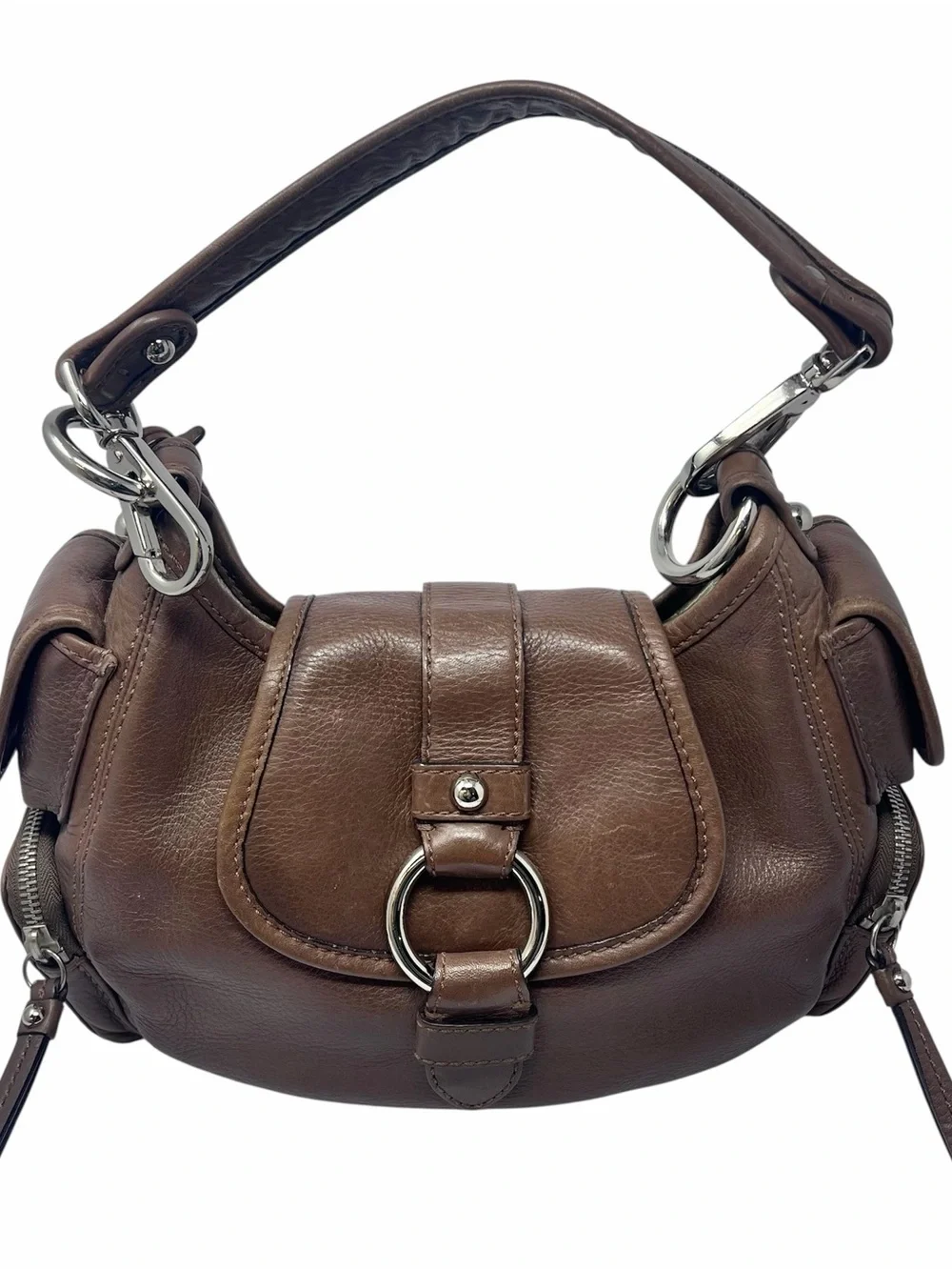 Banana Republic Vintage Brown Leather Hobo Shoulder Bag